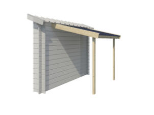 Gardenas houtstapelplaats met stalen dak 140x170 cm