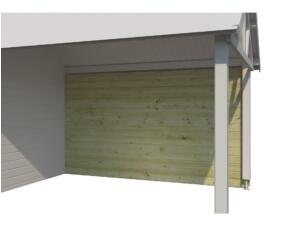 Woodlands paroi arrière 385cm pour extension Birmingham imprégné
