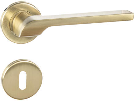 Linea Bertomani poignée de porte avec rosace aluminium laiton mat