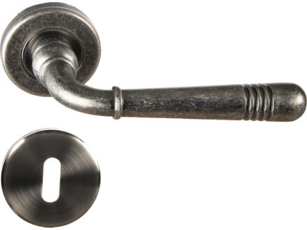 Linea Bertomani poignée de porte avec rosace vieux fer