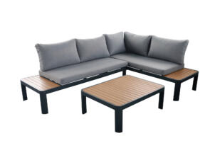 Garden Plus salon de jardin Ortona anthracite/gris