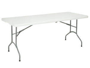 Garden Plus table pliante 180x70x74 cm blanc