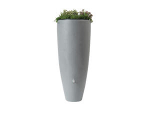 Garantia tonneau de pluie 300l et pot à fleurs 2-en-1 gris