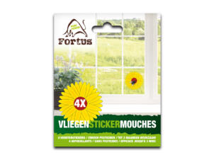 Fortus venstersticker anti-vlieg 4 stuks