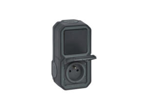 Legrand wisselschakelaar en stopcontact plexo zwart